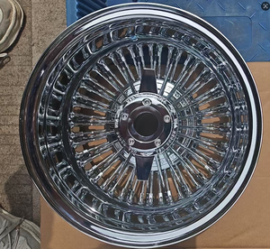 Nouvelles jantes à rayons en acier Zenith 13x7, 36 rayons, chromées, plaquées or, pour voiture Lowrider - Product Image 5