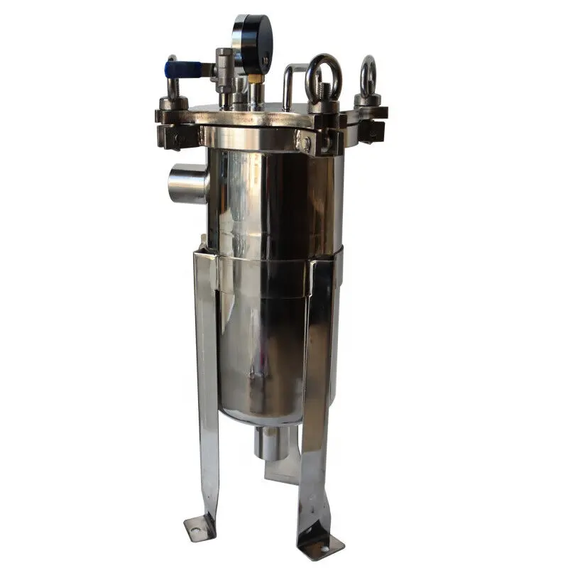Üretici yüksek basınç paslanmaz çelik torba filtre konut soğutucu filtrasyon makinesi iyi su filtresi
