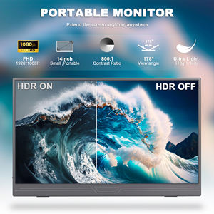Moniteur <span class=keywords><strong>portable</strong></span> 14 pouces pour ordinateur <span class=keywords><strong>portable</strong></span> Extension FHD IPS Display HDR Type-C Port haut-parleur intégré pour les jeux Design léger ODM - Product Image 2
