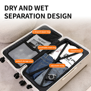 Étui de costume de voyage imprimé Sacs bon marché Ensembles de bagages <span class=keywords><strong>Porte</strong></span>-boisson 20 24 28 Ensemble de 3 valises de voyage modernes Hardside - Product Image 2