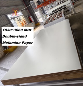 Papier mélaminé double face 1830*3660, MDF <span class=keywords><strong>de</strong></span> haute qualité, <span class=keywords><strong>couleur</strong></span> blanche, mélaminé laminé <span class=keywords><strong>pour</strong></span> meubles, armoires, directement <span class=keywords><strong>de</strong></span> l'usine - Product Image 1