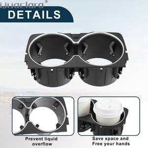 Portavasos Quaclara con Función Limitadora para Mercedes-Benz Clase S W222 2013-2020, Asiento Delantero, Tablero de Fibra de Carbono A2226830075 - Product Image 5