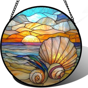 Atrapasueños de Vitral Art Deco con Forma de Corazón, Mosaico Romántico Rosa, Decoración para Ventana, Exterior, Cumpleaños, Hogar, Regalo de Aniversario - Product Image 3