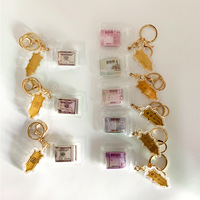 Porte-clés fantaisie style dessin animé avec billets de banque simulés, pendentif billet de banque présentant des unités de monnaie taïwanaises, américaines, coréennes et britanniques