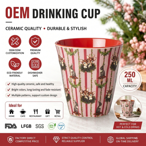 Taza de Melamina con Diseño de Animales Adorables para Niños, Tamaño Mediano, Resistente, Apta para Lavavajillas, para Beber Agua, Cepillarse los Dientes, Uso Diario - Product Image 1