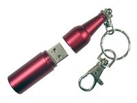 USB Logam, USB Berbentuk Botol Logam Kapasitas Disesuaikan USB Flash Disk Logo Cetak