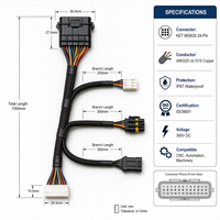 ODM OEM Construction Machinery Wiring Harness TE AMP MCP 22Pin AWG18 UL1569 Waterproof for Loader Bulldozer Crane Spare Parts
