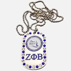 ZPB женский белый синий горный хрусталь Нержавеющая сталь алюминиевая форма на заказ сублимационная гравировка собака метка пустой жетон