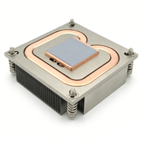 Radiateur CPU passif 1U OEM/ODM avec ailettes en aluminium et caloduc pour carte mère à socket LGA2011