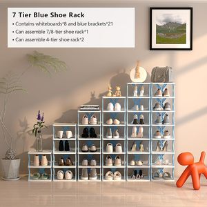 Spot Simple Multi-layer Detachable Double Tier Plastic Shoe Rack Stackable Living Room Dormitory Shoe Cabinet - Product Image 3