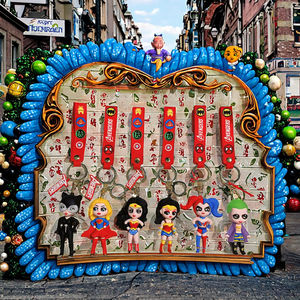 Super-héros Harley Quinn Clown pendentif porte-clés UV imprimé dessin animé Silicone Suicide <span class=keywords><strong>Squad</strong></span> mousqueton porte-clés en caoutchouc - Product Image 3