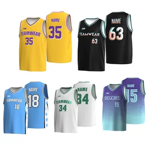 Custom Embroidery Sublimation Mesh Basketball Jersey Basketball Uniform And Shorts