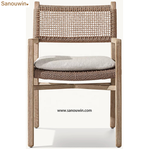 Poltrona in <span class=keywords><strong>Rattan</strong></span> per Tutte le Stagioni, Realizzata a Mano in Legno di Teak, Silhouette Modernista Semplice, Comoda e Portatile per <span class=keywords><strong>Set</strong></span> da <span class=keywords><strong>Giardino</strong></span> - Product Image 6