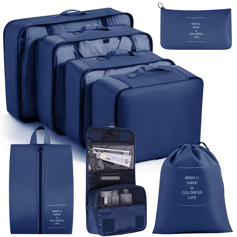 Navy Blue Travel 8 pcs set