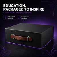 Caja Personalizada para Kit STEM de Robótica y Codificación, Caja de Regalo Educativa Rígida con Inserto de Espuma Personalizado, Logotipo Personalizado OEM ODM con Asa