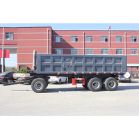 Semi-remorque à benne basculante en acier, fournie par une usine chinoise, avec timon et plateau tournant, capacité de charge utile de plus de 30 000 kg