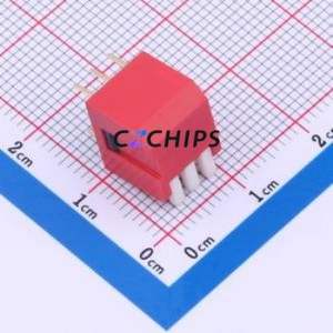 DP-03-R-T DIP Switch Through hole Component (THT) Switch Piano Key Single Pole Single Throw 3 2.54mm - Product Image 2