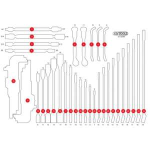 KS TOOLS-811,0049-97 Inserto de espuma vacío para 811,0049-EAN 4042146860441 TALLERES DE ROTACIÓN BANDEJAS VACÍAS - Product Image 1