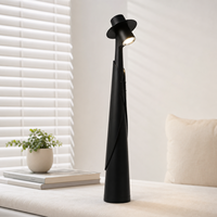 Lampe de table LED sans fil moderne en ABS, rechargeable, à piles, à intensité variable par toucher, pour chambre, bureau, café