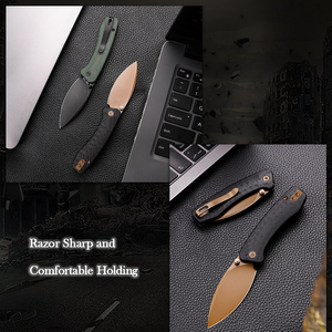 Cuchillo Plegable Compacto Marca TRIVISA, Hoja de Acero N690, Mango G10, para Supervivencia al Aire Libre, Cuchillos Tácticos y Uso Diario, Regalo para Hombres - Product Image 4