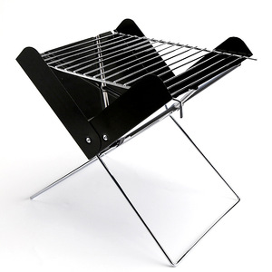 Parrilla Portátil de Acero Inoxidable para Barbacoa, Mini Parrilla de Carbón en Forma de X para Acampar al Aire Libre, 30.5X30.5X26cm - Product Image 1