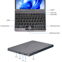 Mini ordinateur portable 2 en 1 DDR5 12GB RAM WiFi 8 pouces Intel Alder Lake N100 Cpu écran tactile Portable Pocket windows tablet Laptop