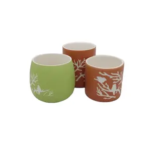 手描き陶器手作りマグカップセットオリジナル酒カップティーカップセラミック酒日本茶マグとフレッシュドリンクギフト & クラフト