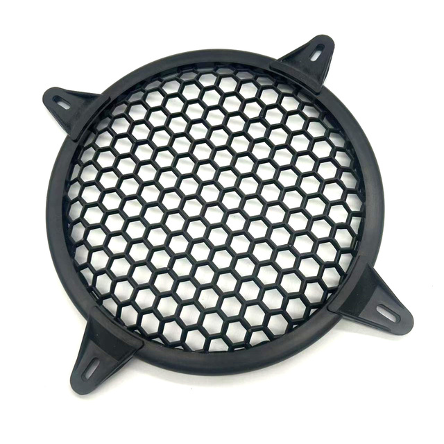 Rongxiang Professional External Speaker Accessories 8-Inch Black Plastic Mesh Cover with Feet Connector Parts and Grille