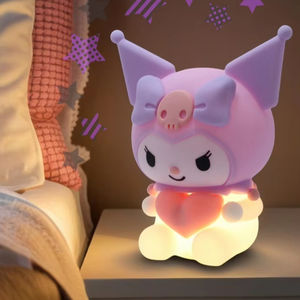 โคมไฟ LED ตั้งโต๊ะขนาดเล็กชาร์จไฟได้ทำจากซิลิโคน RGB พร้อมดีไซน์หัวผีสไตล์โมเดิร์นสำหรับบ้านนอนหลับและพักผ่อน - Product Image 4