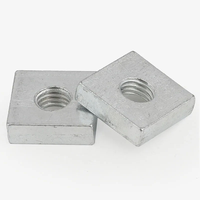 Galvanized Carbon Steel Square Nut Rectangular Nut 6mm Metric 1/4-20 Thread Coverage Fasteners-Special Accessory