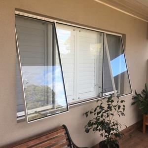 Fenêtres d'auvent de gril <span class=keywords><strong>en</strong></span> acier bicolore de style rétro personnalisées grilles <span class=keywords><strong>en</strong></span> <span class=keywords><strong>fer</strong></span> forgé à double vitrage ouverture horizontale pour les maisons - Product Image 2