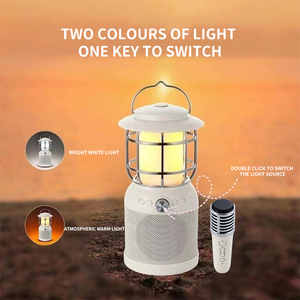 KENUO Enceinte portable <span class=keywords><strong>karaoké</strong></span> avec lumière LED dimmable pour ambiance de fête et camping - Product Image 3