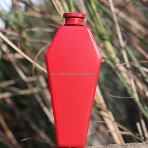 100mlヒップフラスコステンレススチールファニーカスケット3.5オンスフラスクハロウィンギフトフラゴンウイスキーワインボトル男性棺型ヒップフラスコ - Product Image 5