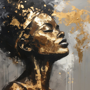 Décoration intérieure <span class=keywords><strong>moderne</strong></span> Beauté <span class=keywords><strong>africaine</strong></span> Impression sur toile Doré Noir Femmes Art mural Photos Toile Déco Décoration intérieure <span class=keywords><strong>moderne</strong></span> - Product Image 4