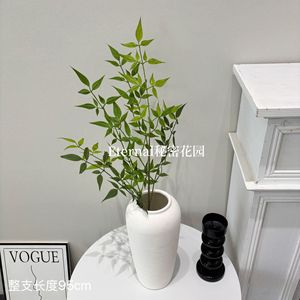 Planta Artificial de Nandina Domestica de 95cm, Color Verde Otoñal, de Plástico, para Decoración del Hogar y Hoteles, Secret Garden - Product Image 3