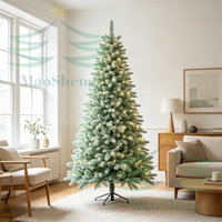Sapin de Noël pré-éclairé réaliste de 7,5 pieds, artificiel, pour extérieur et intérieur, fournisseur en gros OEM, sur mesure
