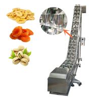 Convoyeur à tasses inclinées en acier inoxydable de type Z Focus Machinery, vitesse réglable pour les snacks et les fruits secs