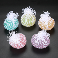 JO 5-7 cm Balles anti-stress en maille à presser, jouet souple et coloré en TPR, unisexe, pour enfants de 8 à 13 ans, soulagement du stress
