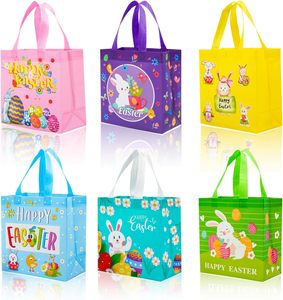 Custom Printed Non Woven <b>Easter</b> Shopping <b>Bag</b> Reusable Grocery Tote Cartoon <b>Gift</b> Packaging <b>Bag</b> - Product Image 1