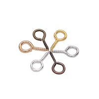 Personnalisé minuscule Mini oeil broches Eyepins crochet oeillets vis filetée pour bijoux