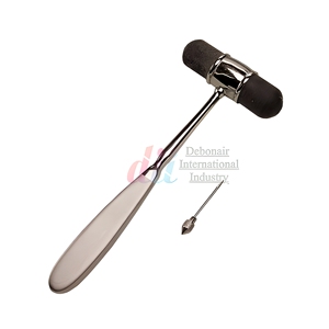 Marteau de réflexe de Dejerine neurologique 8 pouces en acier inoxydable, outil de diagnostic par percussion, fournisseur en gros - Product Image 1