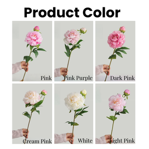 Peonías Artificiales de Alta Calidad con 2 Cabezas, Flor de Peonía Blanca de Seda para Decoración de Bodas, Fiestas y Centros de Mesa - Product Image 3