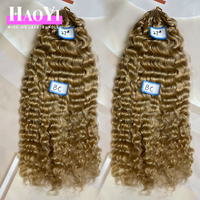 Extensiones de Cabello Humano Remy de Doble Trama con Plumas de Alta Calidad para Crochet