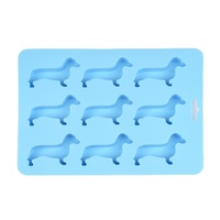 Bac à glaçons en silicone en forme d'animal pour chiot et chien, 9 cavités sans Bpa avec couvercle, moule à glace facile à libérer, congélateur, bacs à glace pilée