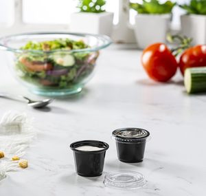 Contenants à sauce en plastique transparent de 0,75 oz avec couvercle en PET, personnalisés par le fabricant, gobelets doseurs en PP - Product Image 3