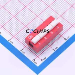 SMWE-08R-TP DIP Switch Switch ( Number of Switch Sections: 4 )( Lead Spacing: 2.54mm )( Rated Current: 25mA ) - Product Image 1