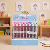 Crayon en plastique licorne avec gomme et taille-crayon, ensemble de jouets à dessiner pour enfants