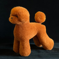 Modelo de esqueleto de perro de cuerpo completo estándar para práctica de peluquería canina, con pelo sintético de poliéster, color gris simple, para estudiantes de peluquería de mascotas