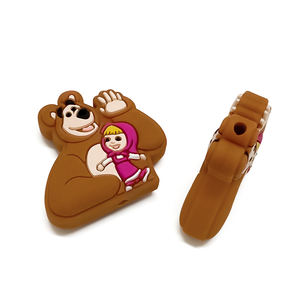 Vendite calde personaggio dei cartoni animati personalizzato marha <span class=keywords><strong>e</strong></span> Bear perline in Silicone eco-friendly perline focali per fai da te artigianato fatto a mano - Product Image 3