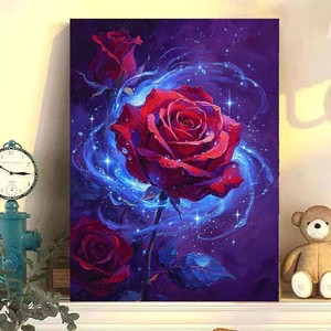 Pintura Digital DIY, Paisaje a Gran Escala, Rosa Pintada a Mano, Pintura Acrílica <span class=keywords><strong>al</strong></span> Óleo, Estilo Instagram, Rectangular, de Gran Tamaño - Product Image 4